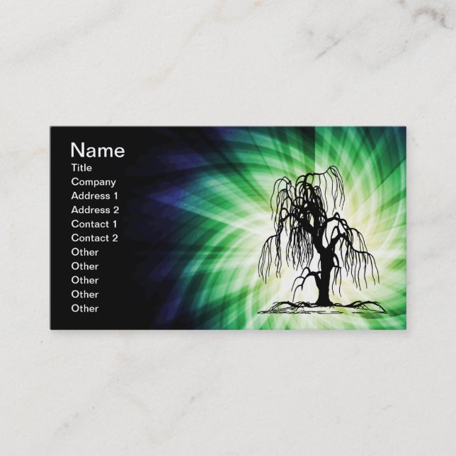 Weeping Willow Tree Business Card (Front)