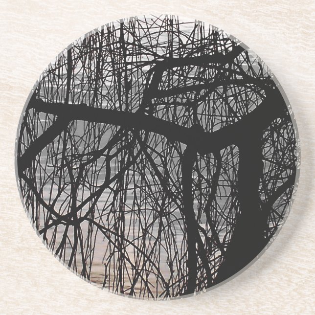 WEEPING WILLOW TREE DRINK COASTER (Front)