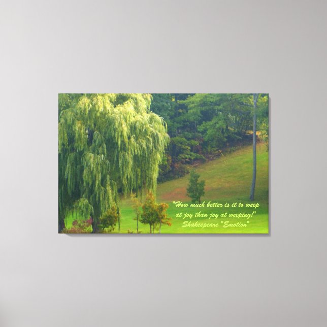 Weeping Willow Tree Hill Canvas Print (Front)