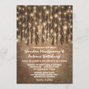 Weeping Willow Tree Vintage Wedding Invitations