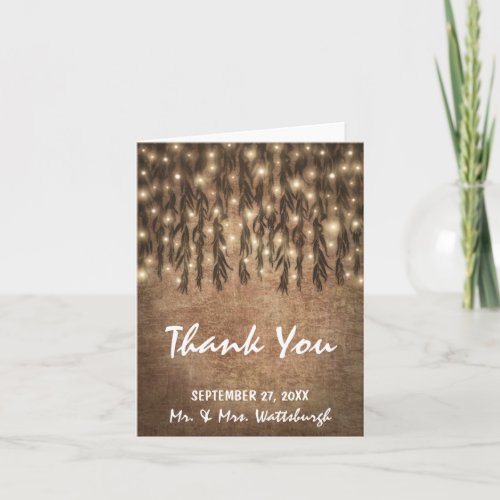 Weeping Willow Tree Vintage Wedding Thank You