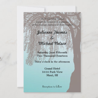 Weeping Willow Tree Wedding Invitation