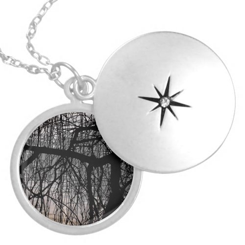 WEEPING WILLOW TREES SILVER PLATED NECKLACE