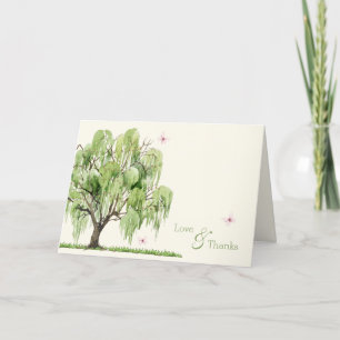 Weeping Willow Wedding Suite Thank You Card