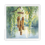 Weeping Willow, Windchimes and Lake Acrylic Tray