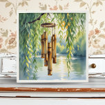 Weeping Willow, Windchimes and Lake Peel And Stick Photo Tile