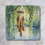 Weeping Willow, Windchimes and Lake Trivet