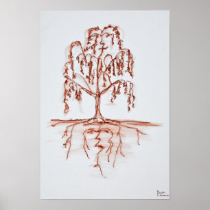 Weeping Willow with Heart & Soul Poster