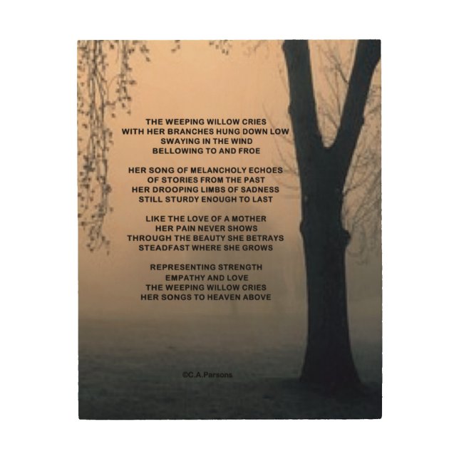 Weeping willow wood wall art (Front)