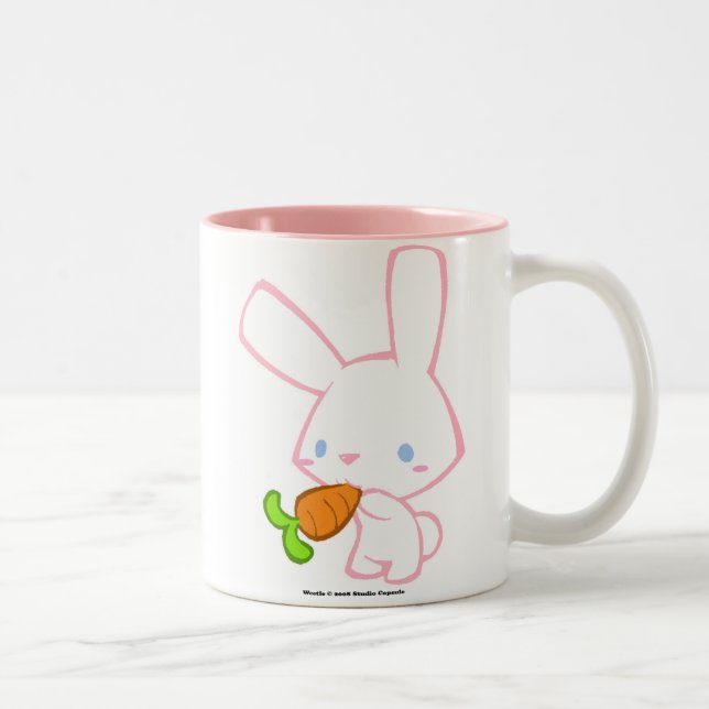 Weetle Bunny Two-Tone Coffee Mug (Right)