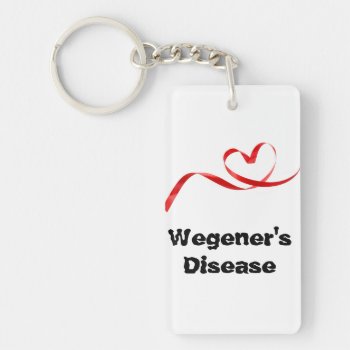 Wegener's Awareness  Find A Cure Keychain by CocoPuffLily at Zazzle