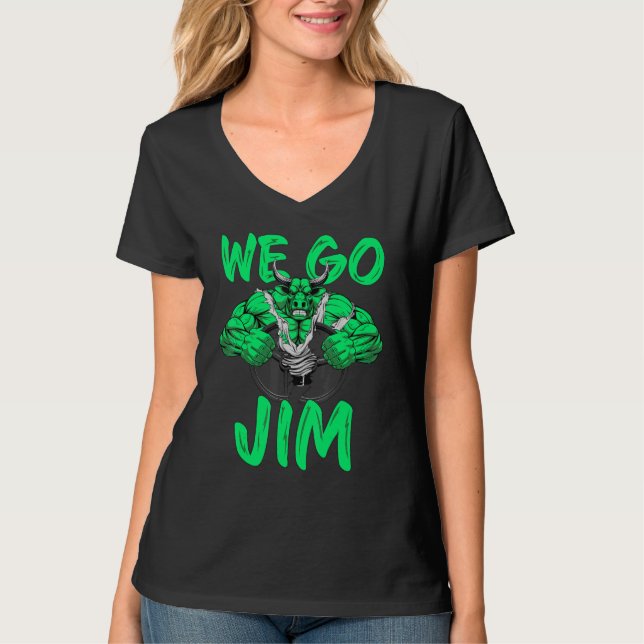 WeGoJim Bro Culture Gym Workout Cover Pump Fitness T-Shirt (Front)