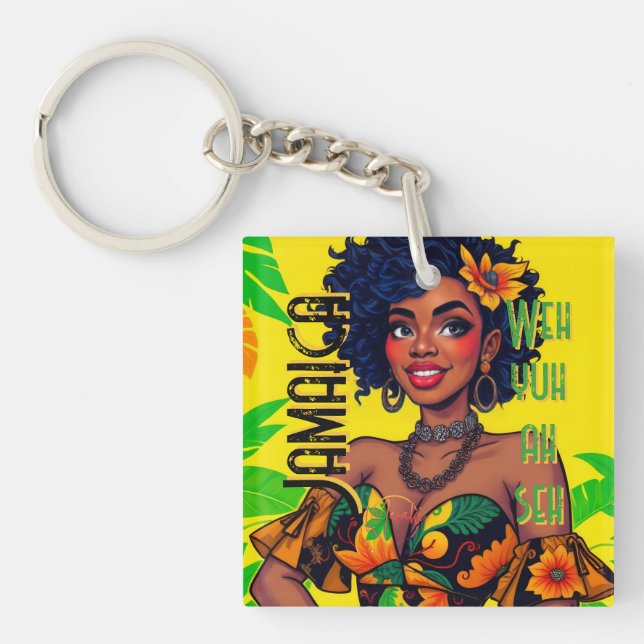 Weh yuh ah seh keychain (Front)