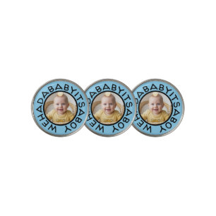 Wehadababyitsaboy funny text from old days golf ball marker