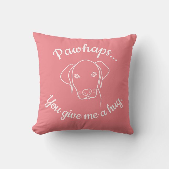 Weiaraner dog lover in need for a hug throw pillow (Front)