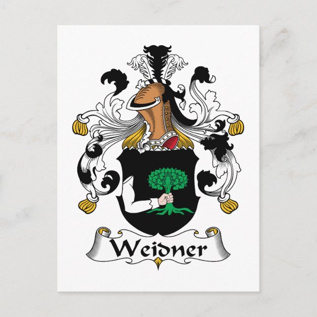 Weidner Family Crest Postcard (Front)