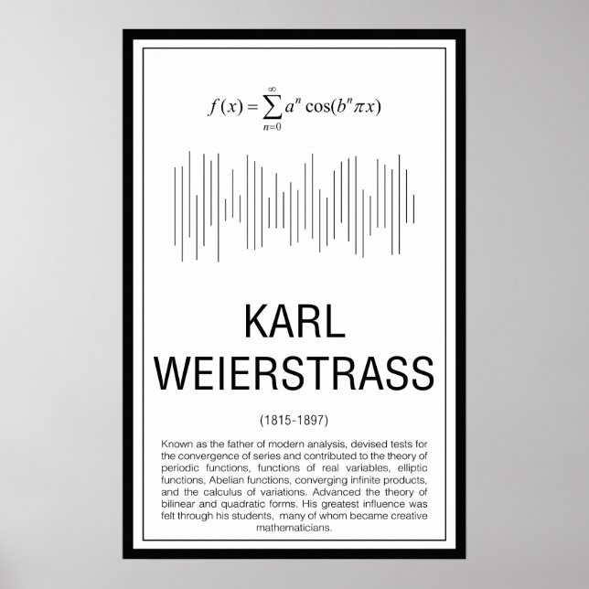 Weierstrass Poster (Front)