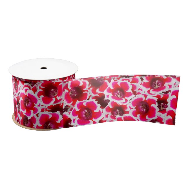 Weigela Florida Flowers Satin Ribbon (Spool)