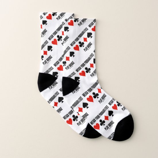 Weigh Your Probabilities Play Bridge Card Suits Socks