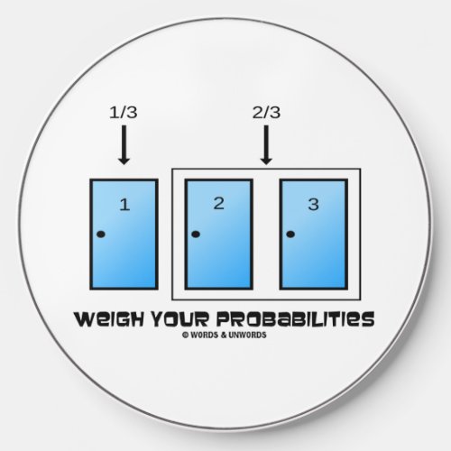 Weigh Your Probabilities Three Doors Wireless Charger