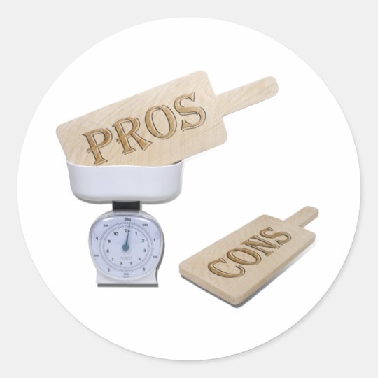 WeighProsCons103110 Classic Round Sticker