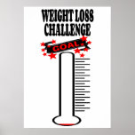 Weight Goal Thermometer Blank Poster at Zazzle