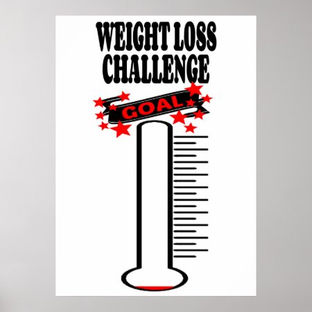 Weight Goal Thermometer Blank Poster