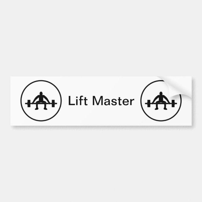 Weight Lift Sign Bumper Sticker (Front)