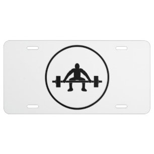 Weight Lift Sign License Plate