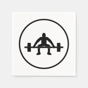 Weight Lift Sign Napkins