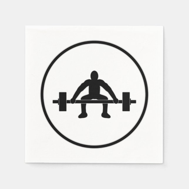 Weight Lift Sign Napkins (Front)