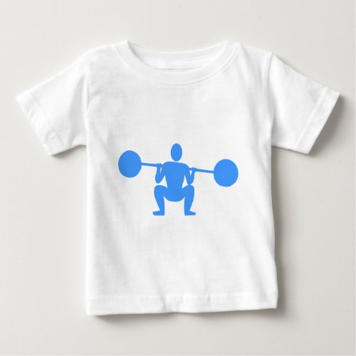 Weight Lifter 01 _ Baby Blue Baby T_Shirt