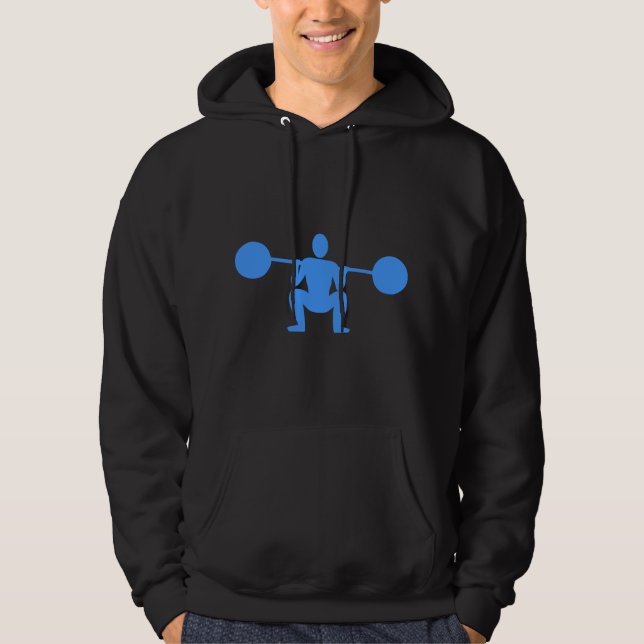 Weight Lifter 01 - Baby Blue Hoodie (Front)