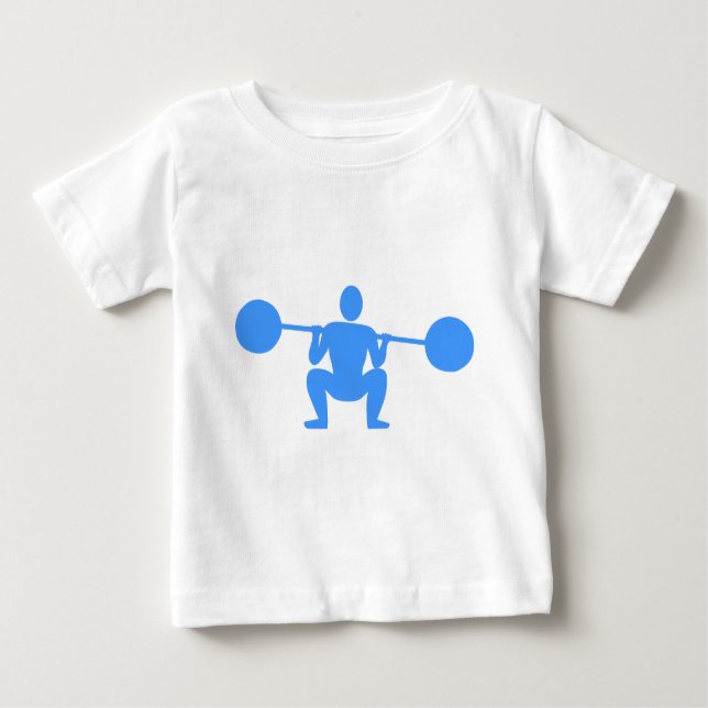 Weight Lifter 01 - Baby Blue T-Shirt (Front)