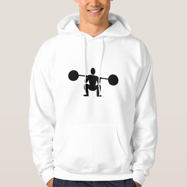 Weight Lifter 01 - Black Hoodie (Front)