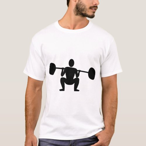 Weight Lifter 01 _ Black T_Shirt