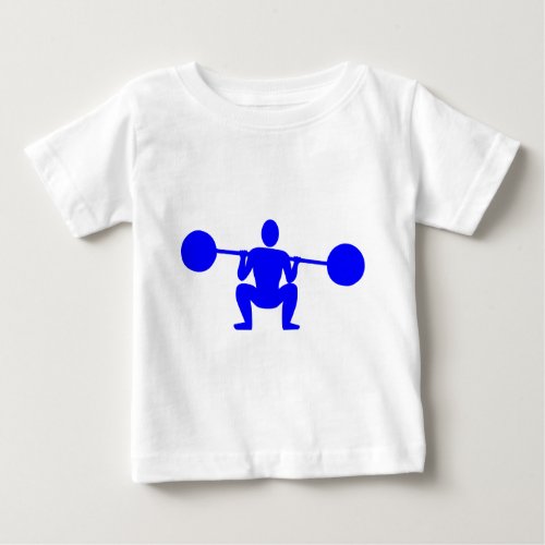 Weight Lifter 01 _ Blue Baby T_Shirt
