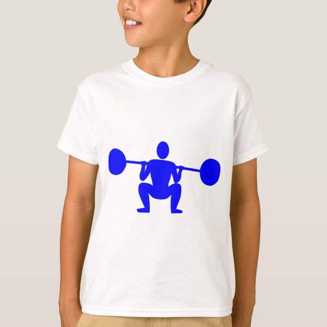 Weight Lifter 01 - Blue T-Shirt (Front)