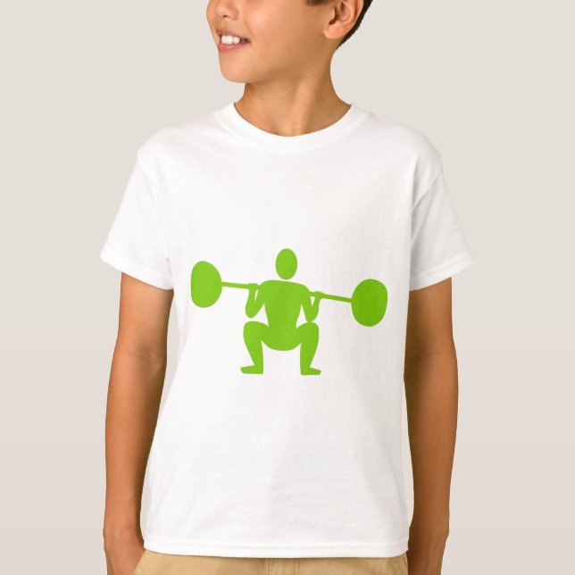 Weight Lifter 01 - Martian Green T-Shirt (Front)