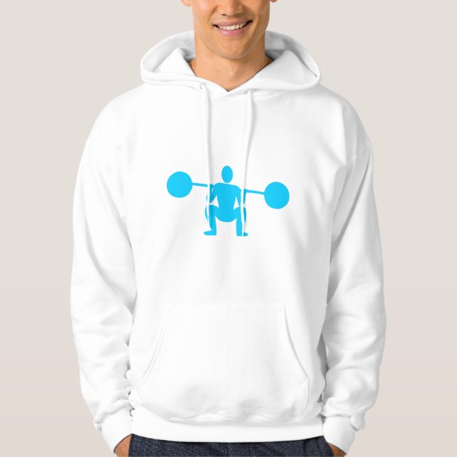 Weight Lifter 01 - Sky Blue Hoodie (Front)