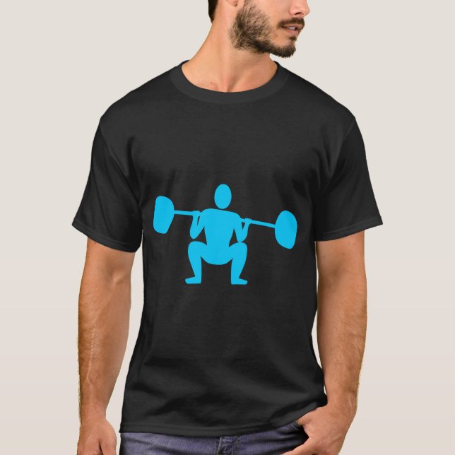 Weight Lifter 01 - Sky Blue T-Shirt (Front)