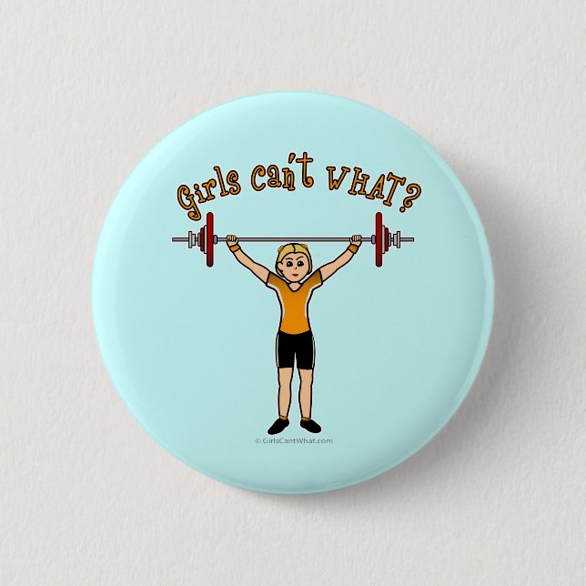 Weight Lifter (Blonde) Button (Front)
