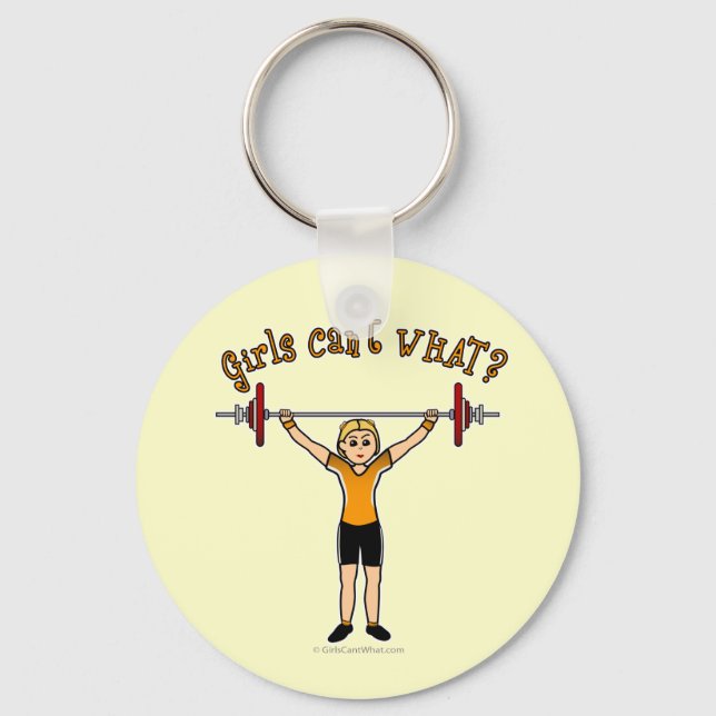 Weight Lifter (Blonde) Keychain (Front)