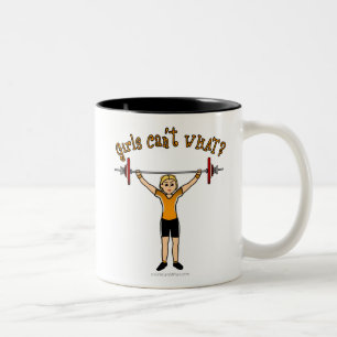 Weight Lifter (Blonde) Two-Tone Coffee Mug