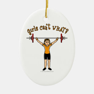 Weight Lifter (Light) Ceramic Ornament