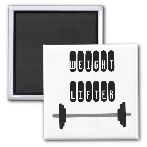 Weight Lifter With Barbell Magnet