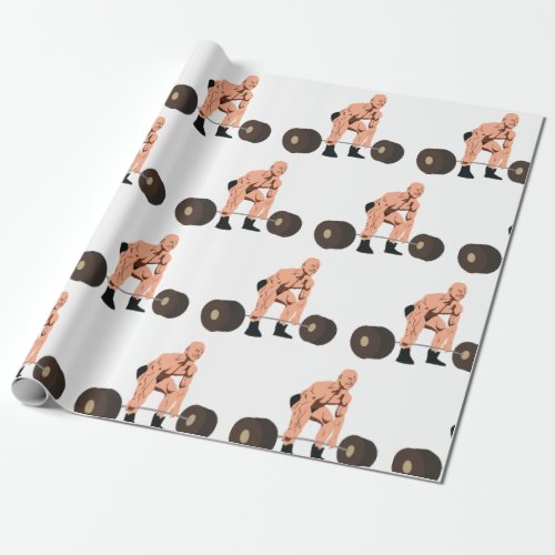 Weight Lifter Wrapping Paper