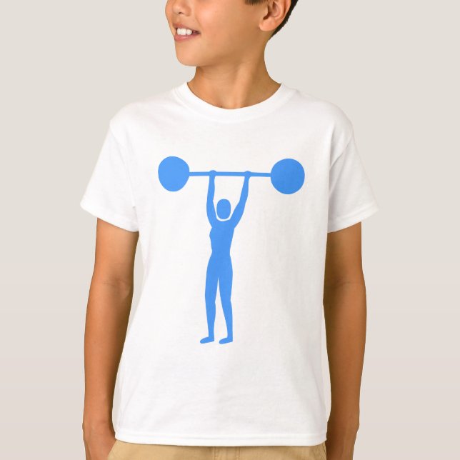 Weight Lifting 02 - Baby Blue T-Shirt (Front)