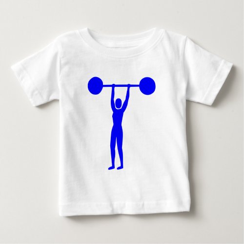 Weight Lifting 02 _ Blue Baby T_Shirt