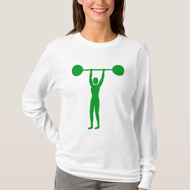Weight Lifting 02 - Grass Green T-Shirt (Front)